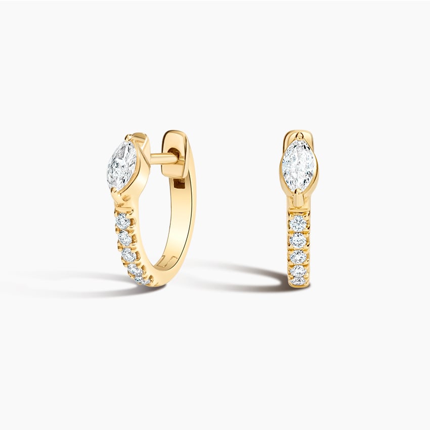 Taylor Marquise Lab Diamond Huggie Earrings (1/4 ct. tw.)
