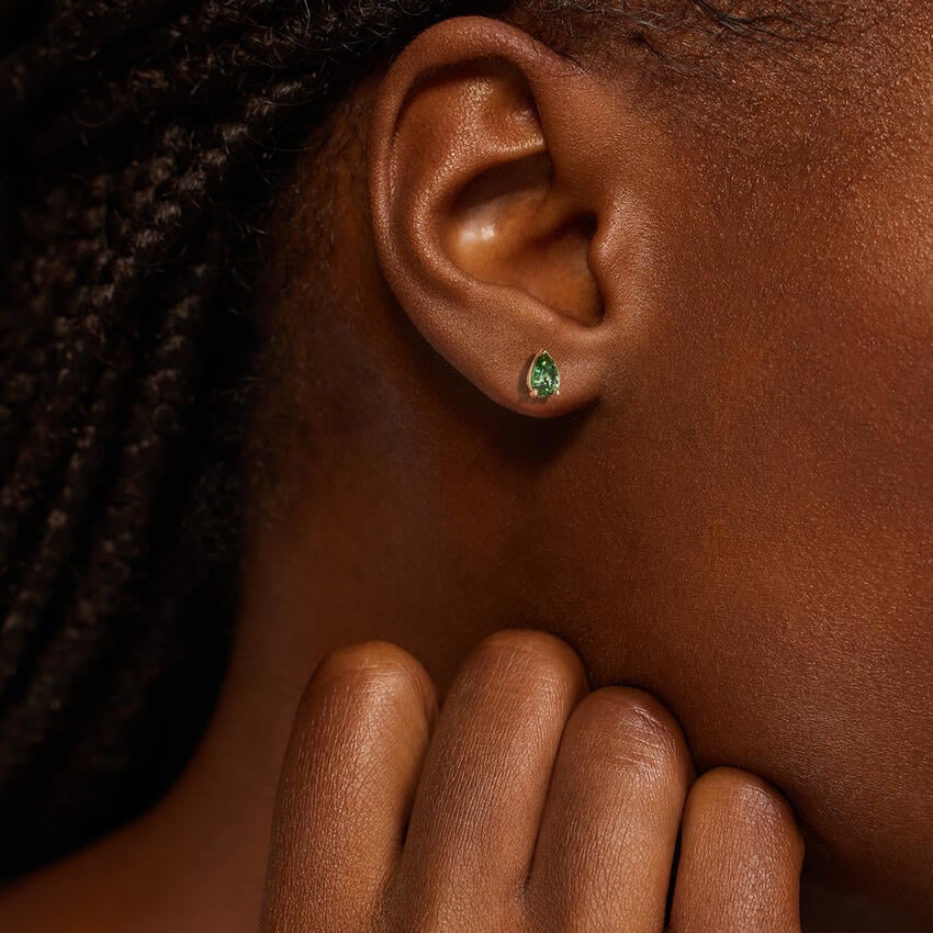 Pacific Green Lab Diamond Stud Earrings (3/4 ct. tw.)
