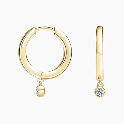Luxe Lab Diamond Drop Huggie Earrings (1/2 ct. tw.)