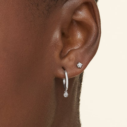 Luxe Lab Diamond Drop Huggie Earrings (1/2 ct. tw.)