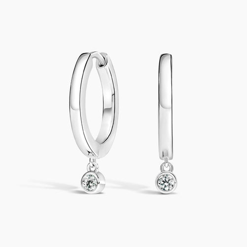 Luxe Lab Diamond Drop Huggie Earrings (1/2 ct. tw.)