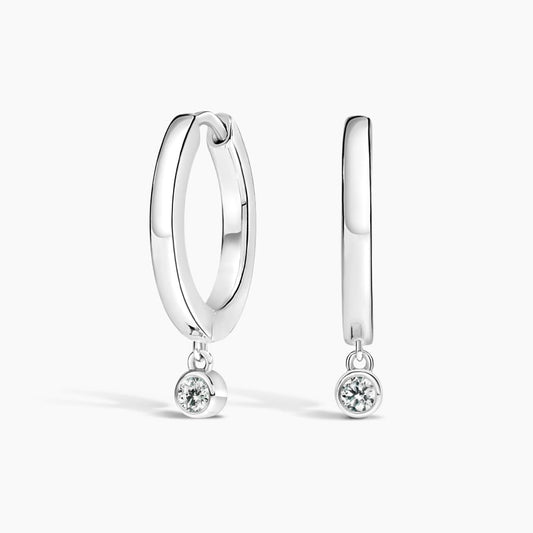 Luxe Lab Diamond Drop Huggie Earrings (1/2 ct. tw.)