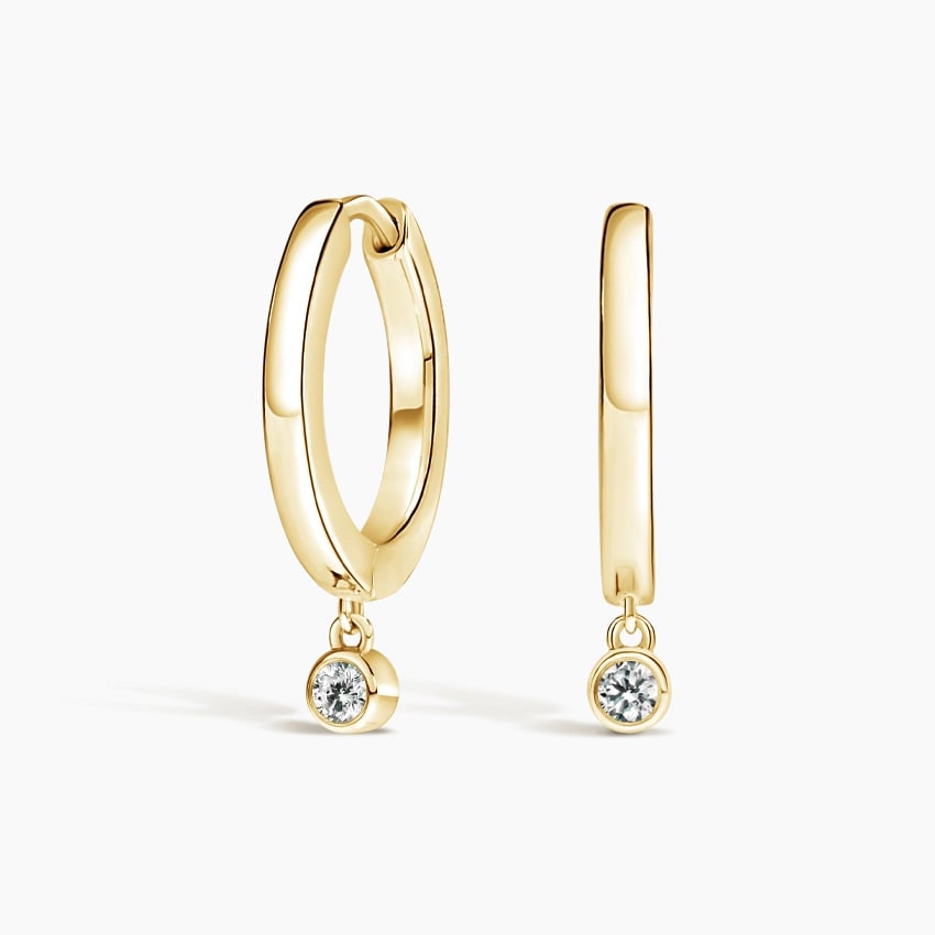 Luxe Lab Diamond Drop Huggie Earrings (1/2 ct. tw.)