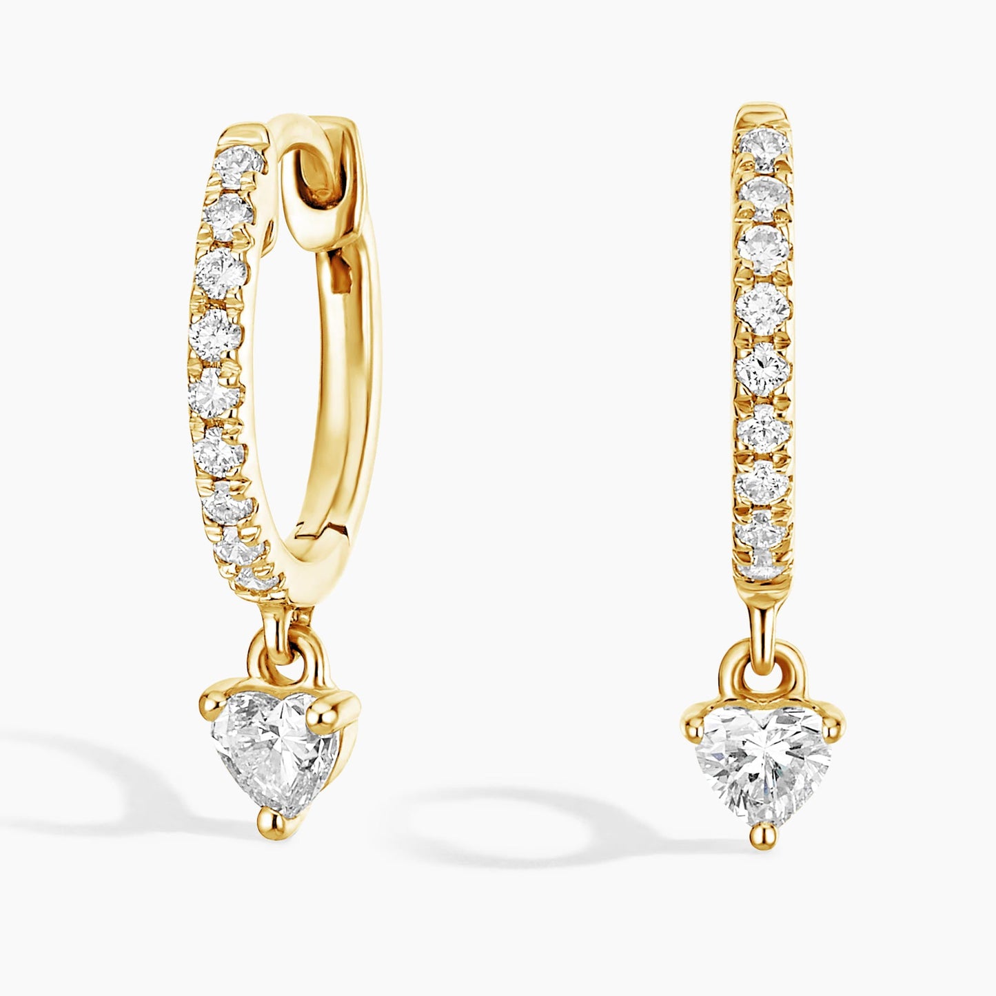 Heart Shaped Lab Diamond Huggie Earrings (1/3 ct. tw.)