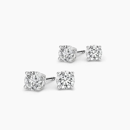 Lab Diamond Stud Set in 18K White Gold
