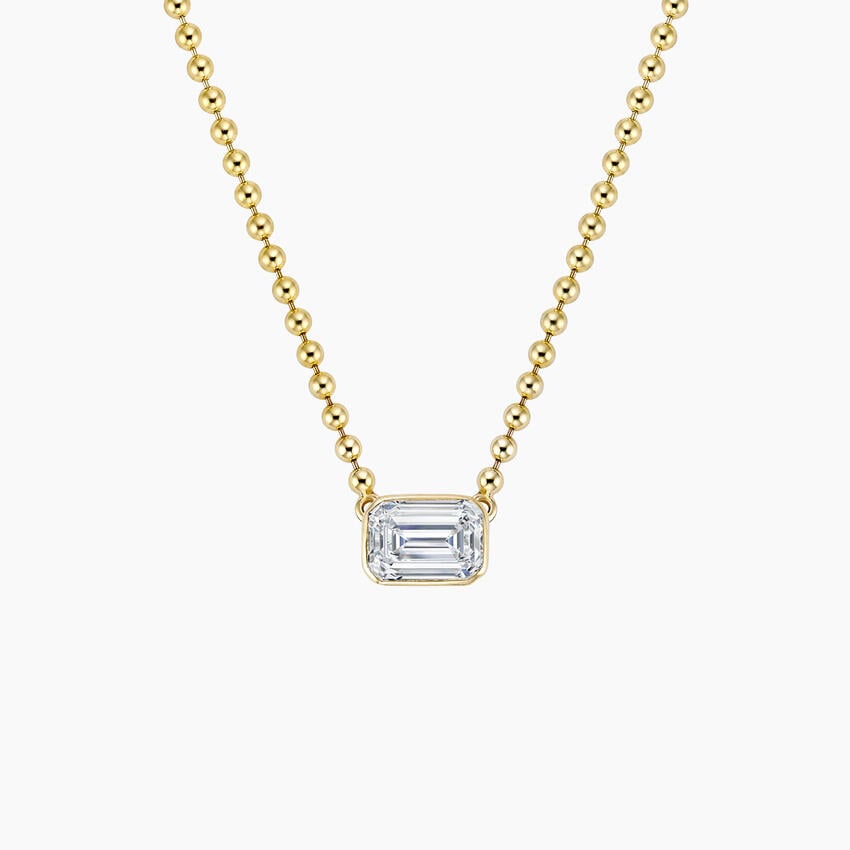 Lab Diamond Bezel Bead Chain Necklace (3/4 ct. tw.)