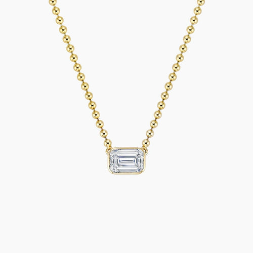 Lab Diamond Bezel Bead Chain Necklace (3/4 ct. tw.)