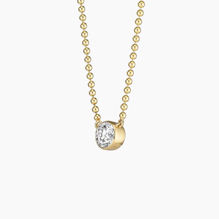 Lab Diamond Bezel Bead Chain Necklace (3/4 ct. tw.)