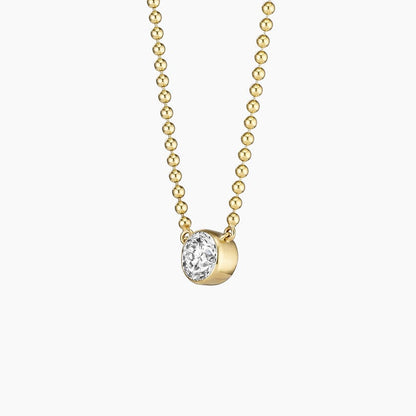 Lab Diamond Bezel Bead Chain Necklace (3/4 ct. tw.)