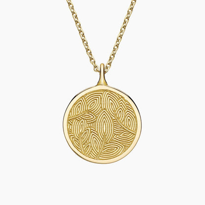 Jane Goodall Lab Diamond Peace Medallion Necklace (3/8 ct. tw.) in 14K Yellow Gold