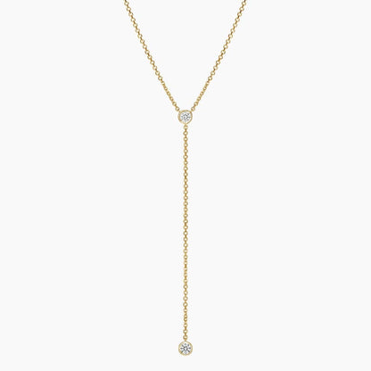 Lab Diamond Bezel Lariat Necklace (1/5 ct. tw.)