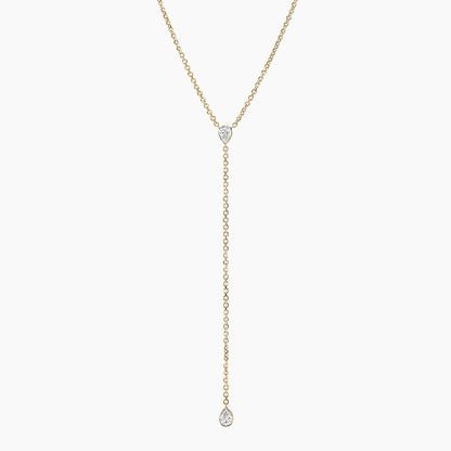 Pear Lab Diamond Bezel Lariat Necklace (3/8 ct. tw.)