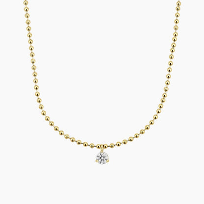 Pear Lab Diamond Solitaire Bead Chain Pendant (2/5 ct. tw.)