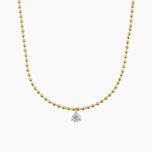 Pear Lab Diamond Solitaire Bead Chain Pendant (2/5 ct. tw.)