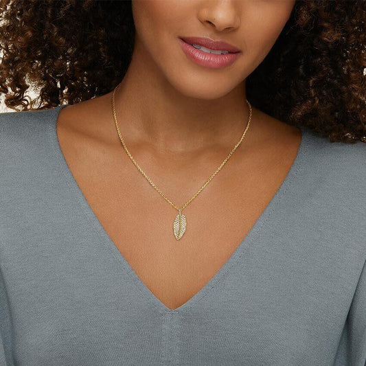 Jane Goodall Leaf Lab Diamond Pendant Necklace