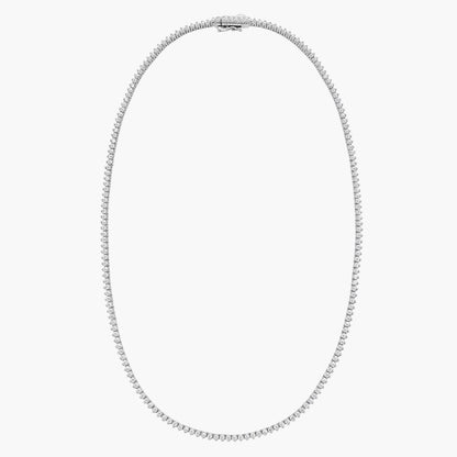16 in. Perfect Three-Prong Lab Diamond Tennis Necklace (5 ct. tw.) in 18K White Gold