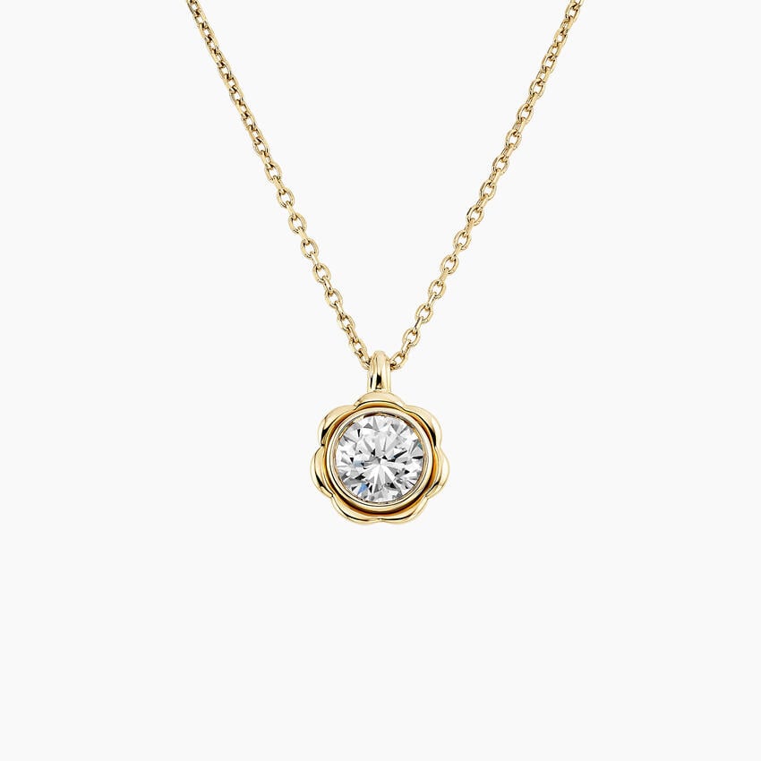 Carbon Capture Lab Diamond Flower Necklace (1/2 ct. tw.)