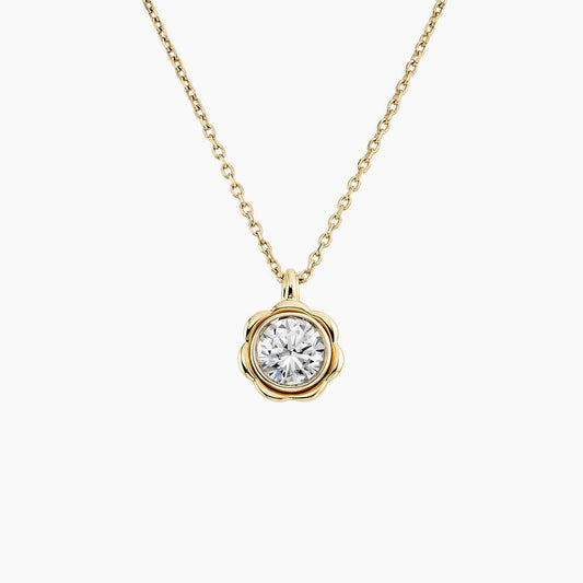 Carbon Capture Lab Diamond Flower Necklace (1/2 ct. tw.)