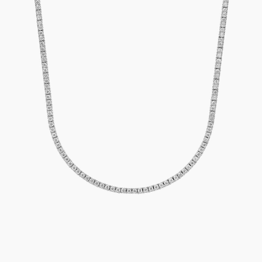 16 in. Perfect Four-Prong Lab Diamond Tennis Necklace (3 ct. tw.) in 14K White Gold