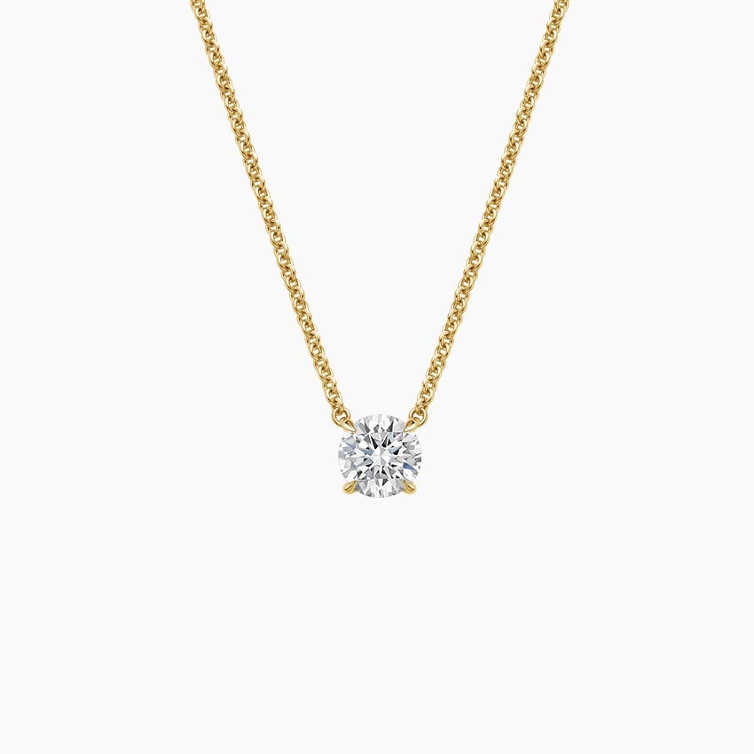 Perfect Solitaire Lab Diamond Pendant (1/2 ct. tw.) in 18K Yellow Gold