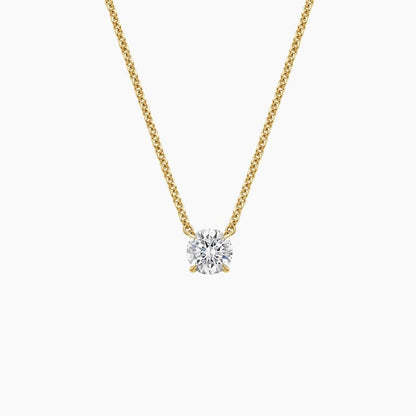 Perfect Solitaire Lab Diamond Pendant (1/2 ct. tw.) in 18K Yellow Gold