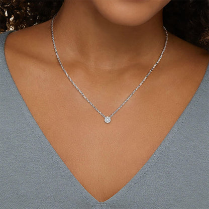 Perfect Solitaire Lab Diamond Pendant (1/2 ct. tw.) in 18K Yellow Gold