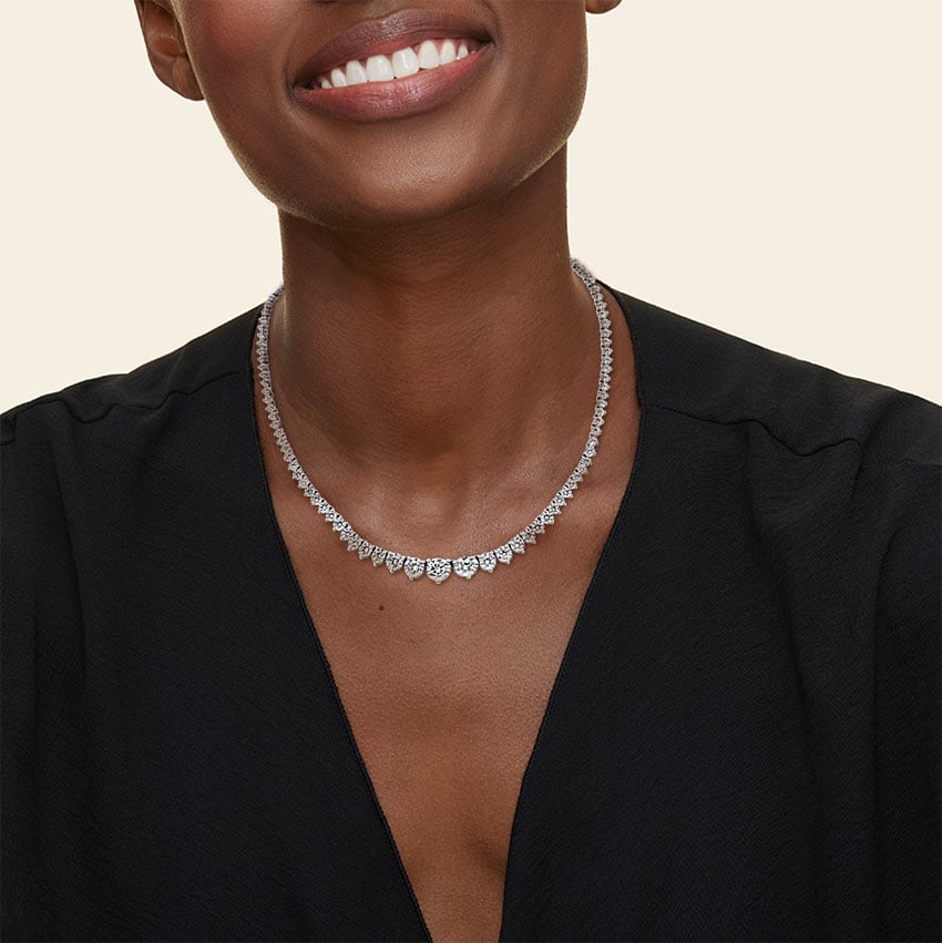 Hayworth Lab Diamond Riviere Tennis Necklace (20 ct. tw.)