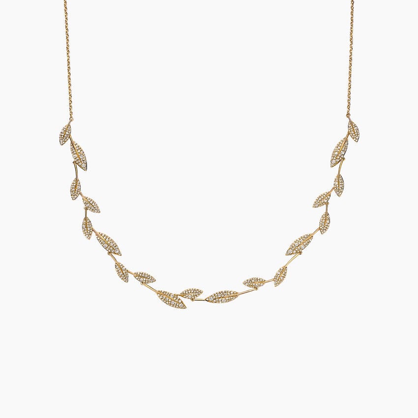 Jane Goodall Pavé Olive Branch Lab Diamond Necklace (3 1/4 ct. tw.)