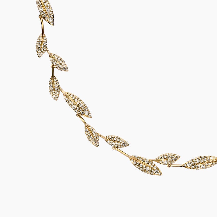 Jane Goodall Pavé Olive Branch Lab Diamond Necklace (3 1/4 ct. tw.)