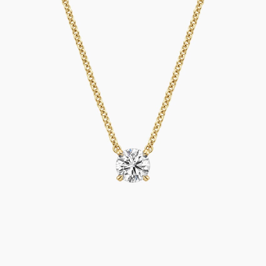 Perfect Solitaire Lab Diamond Pendant (1/2 ct. tw.) in 18K Yellow Gold