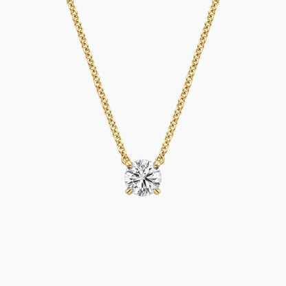 Perfect Solitaire Lab Diamond Pendant (1/2 ct. tw.) in 18K Yellow Gold