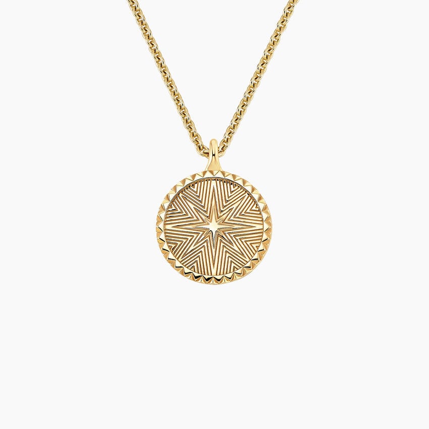 Sun Lab Diamond Medallion Necklace (1/4 ct. tw.)