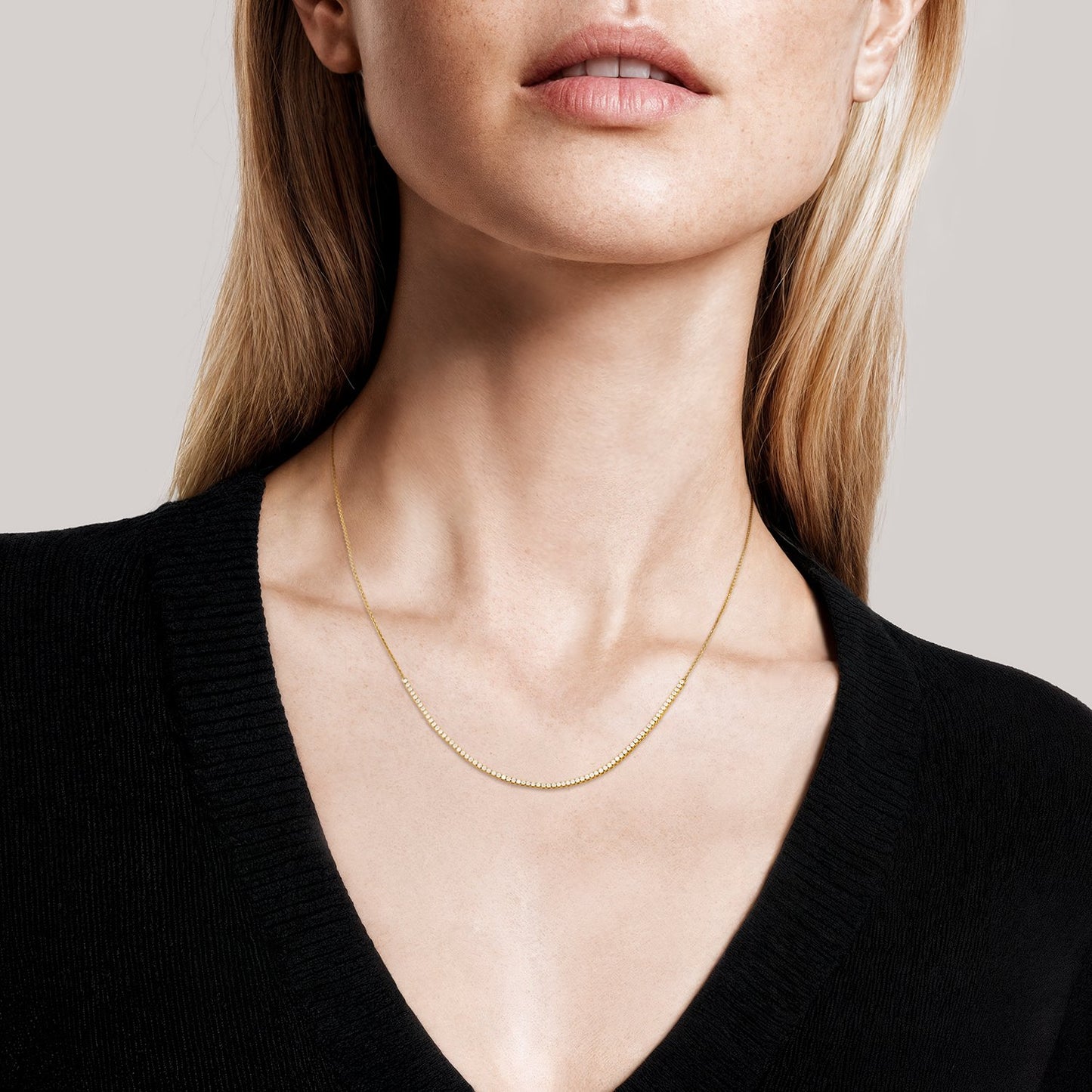 1/3 Coverage Petite Lab Diamond Tennis Necklace (1 ct. tw.)