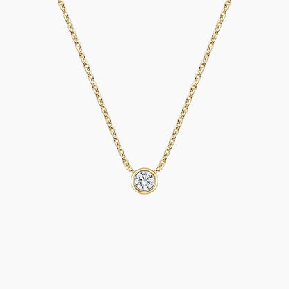 Lab Diamond Bezel Solitaire Pendant (1/10 ct. tw.)