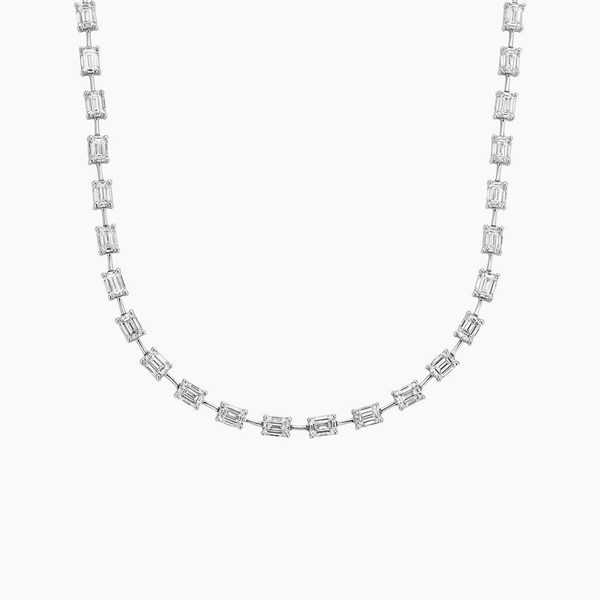 Emerald Cut Lab Diamond Tennis Necklace (5 ct. tw.)