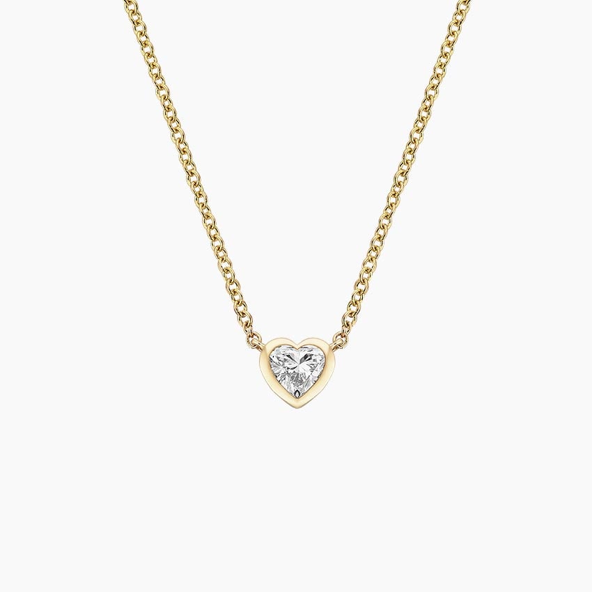 Lab Diamond Bezel Solitaire Pendant (1/4 ct. tw.)
