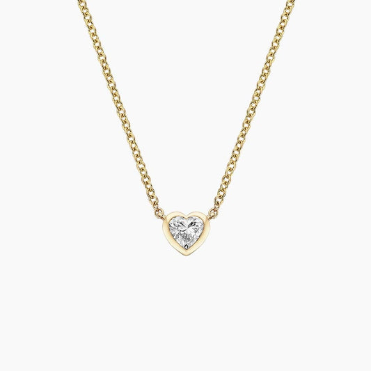 Lab Diamond Bezel Solitaire Pendant (1/4 ct. tw.)