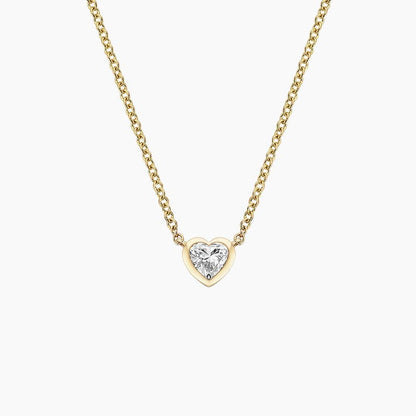 Heart Lab Diamond Bezel Solitaire Pendant (1/4 ct. tw.)