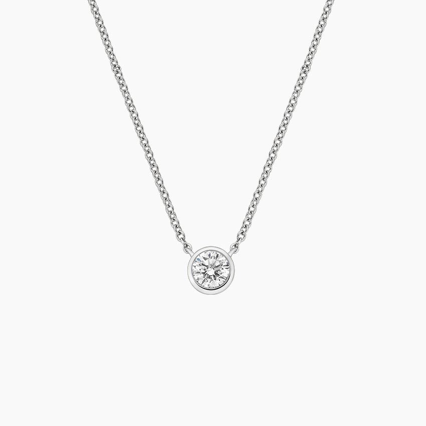 Lab Diamond Bezel Solitaire Pendant (1/4 ct. tw.)