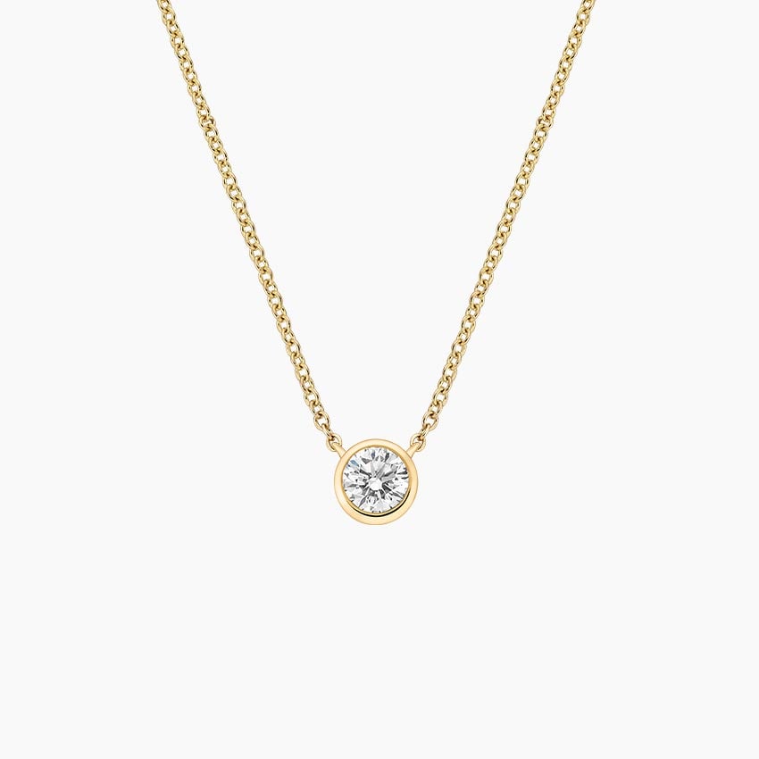 Lab Diamond Bezel Solitaire Pendant (1/4 ct. tw.)