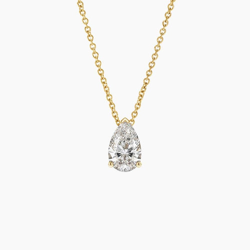 Pear Carbon Capture Lab Diamond Pendant (1 ct. tw.) in 18K Yellow Gold