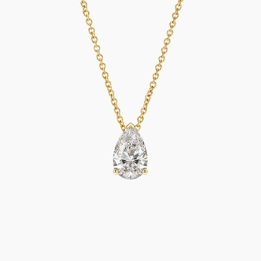 Pear Carbon Capture Lab Diamond Pendant (1 ct. tw.) in 18K Yellow Gold
