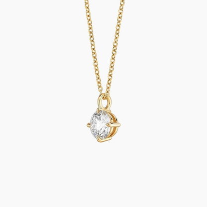 Perfect Compass Point Round Lab Diamond Solitaire Pendant (1 ct. tw.)