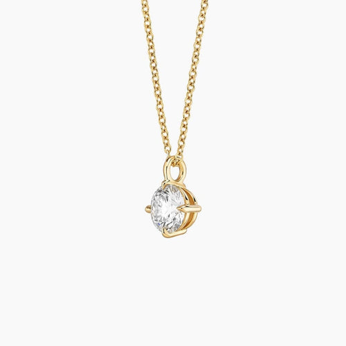Perfect Compass Point Round Lab Diamond Solitaire Pendant (1 ct. tw.)