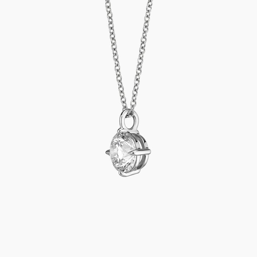 Perfect Compass Point Round Lab Diamond Solitaire Pendant (1/2 ct. tw.)