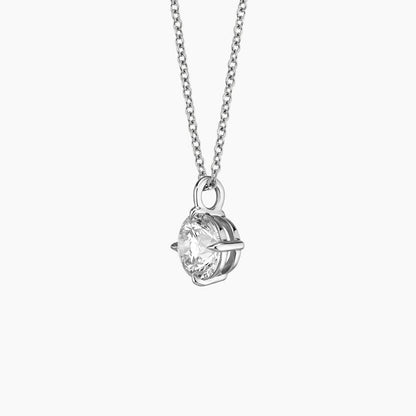 Perfect Compass Point Round Lab Diamond Solitaire Pendant (1/2 ct. tw.)