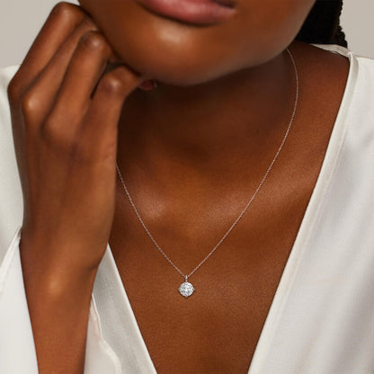 Perfect Compass Point Round Lab Diamond Solitaire Pendant (1/2 ct. tw.)