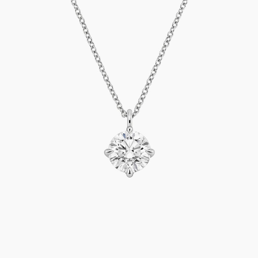 Perfect Compass Point Round Lab Diamond Solitaire Pendant (1/2 ct. tw.)