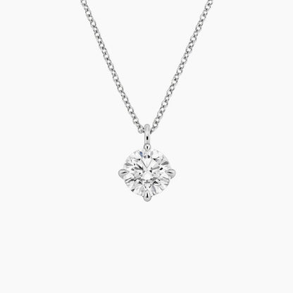Perfect Compass Point Round Lab Diamond Solitaire Pendant (1/2 ct. tw.)