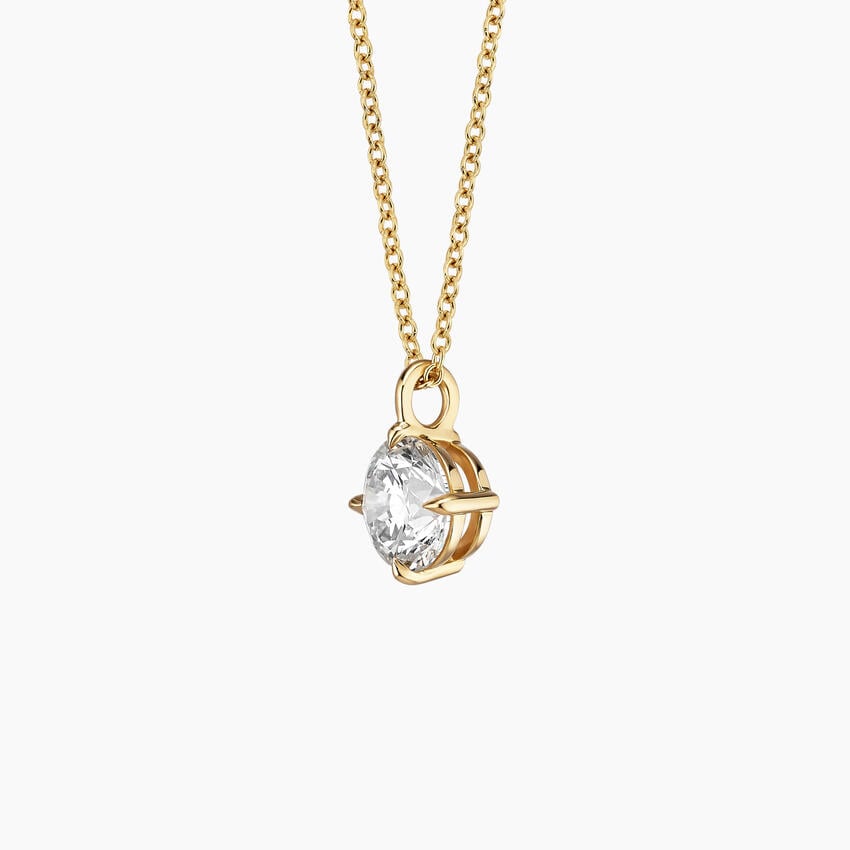 Perfect Compass Point Round Lab Diamond Solitaire Pendant (1 1/2 ct. tw.)